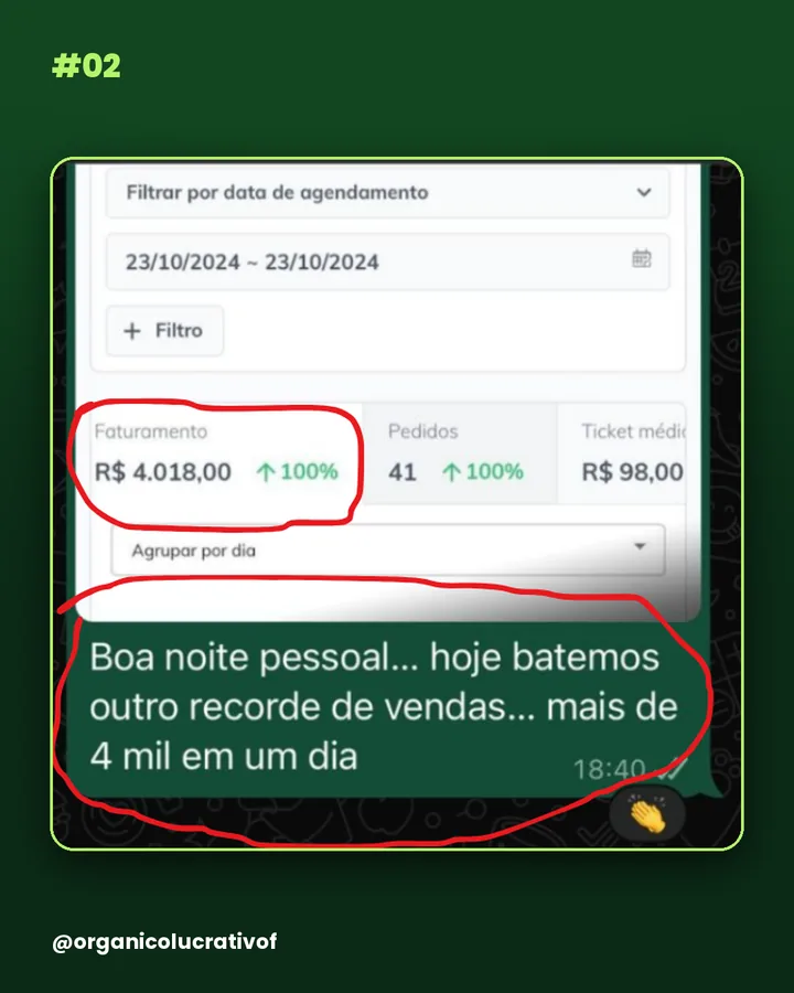 Depoimento de aluno do Orgânico Lucrativo